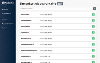 Vrijkomende domeinnamen